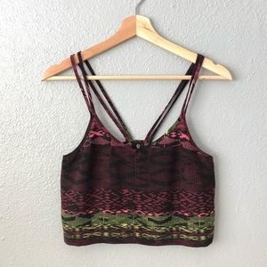 ☀️UO Silence + Noise Black and Neon Crop Top